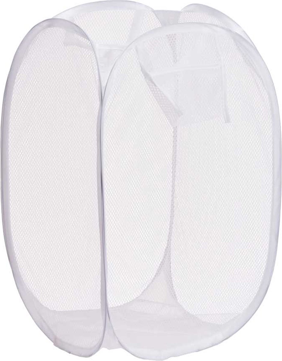 Goedkoopste Kipit Wasmand flexibel/opvouwbaar - wit - kunststof - 33 x 33 x 58 cm - 60 liter