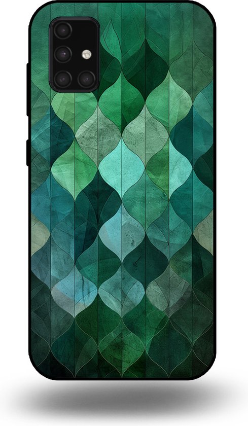 Smartphonica Coque de téléphone pour Samsung Galaxy A71 4G avec imprimé feuilles vertes - Coque arrière en TPU design feuille verte - Vert / Coque arrière pour Samsung Galaxy A71 4G
