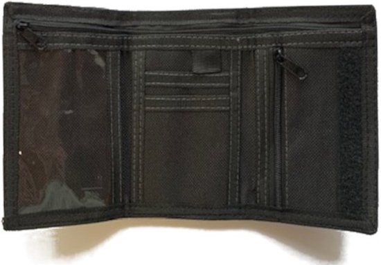 Nylon Portemonnee – Klittenband sluiting – Portemonnee voor Jongens En Meiden – Portemonnee Heren - Denim Grijs