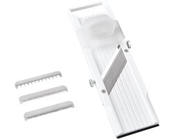Mandoline Roestvrij Staal Wit - Benriner BN-64W-1 met Veiligheidshouder