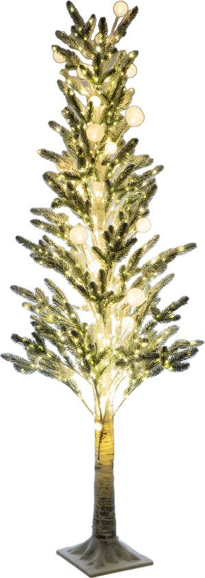 Décoratif | Arbre décoratif ' White Bulbs', vert/blanc, PVC, 1500 LED, 200cm | A249045