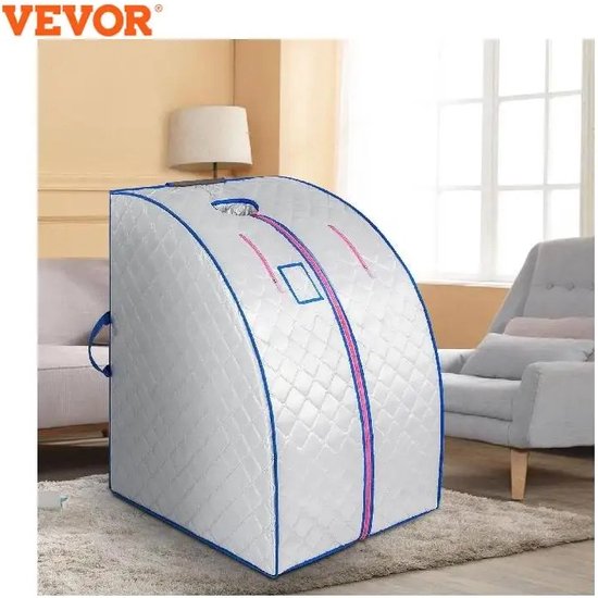 Sauna, mobiele infraroodsauna, draagbare thuissauna, warmtecabine, opvouwbare sauna, zitsauna, saunakabine, thuissauna met afstandsbediening en inklapbare stoelen, 1000 W
