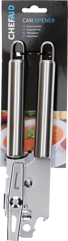 Fackelmann Blikopener 20 cm SENSE met anti-slip en