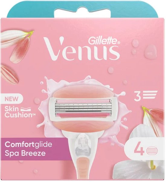 Foto: Gillette venus comfortglide spa breeze scheermesjes navulmesjes 4 stuks