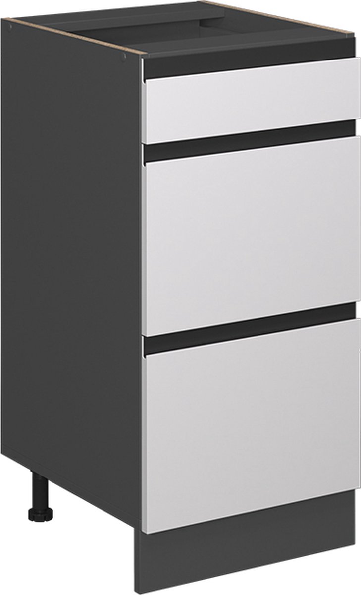 Vicco R-Line Keukenonderkast – 40 cm J-vorm, met laden, zonder werkblad Wit