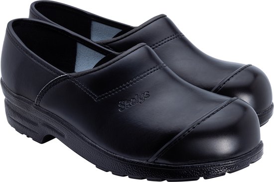 Skolys F1830.00 S3 sabots femmes / hommes  | sabots de travail | sabots de sécurité | nez en acier | embarquement | Noir | taille 38