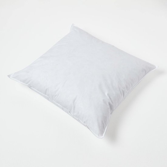 Homescapes - Organic Cotton Cushion Pad - 16 x 16 pollici/40 x 40 cm - Lavabile a casa - puro cotone con inserti in microfibra di lusso di riempimento