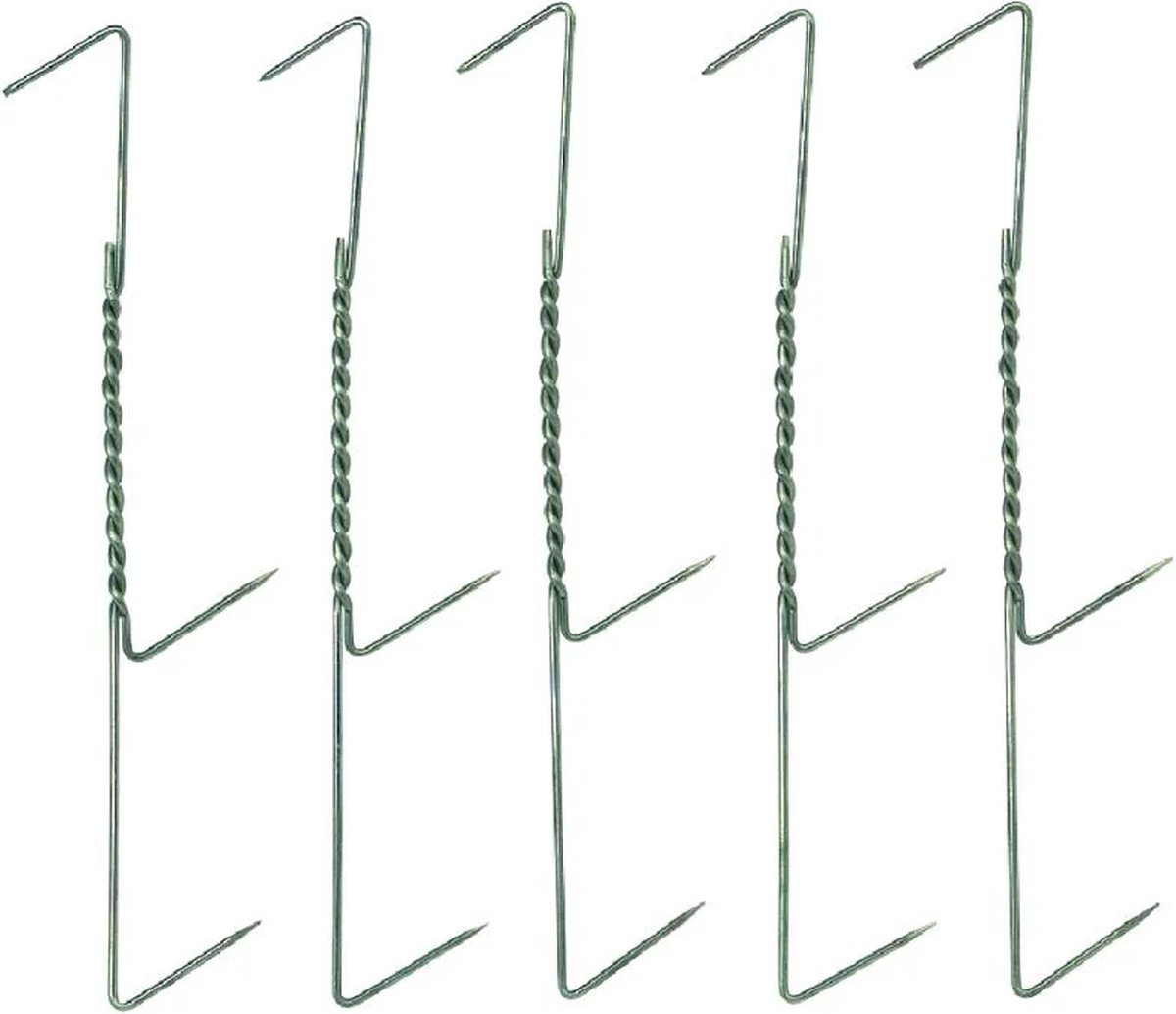 X2 Barbecue Smoker Hooks - Double - Rookhaken - voor vlees of vis - Met dubbele haak - 5 S