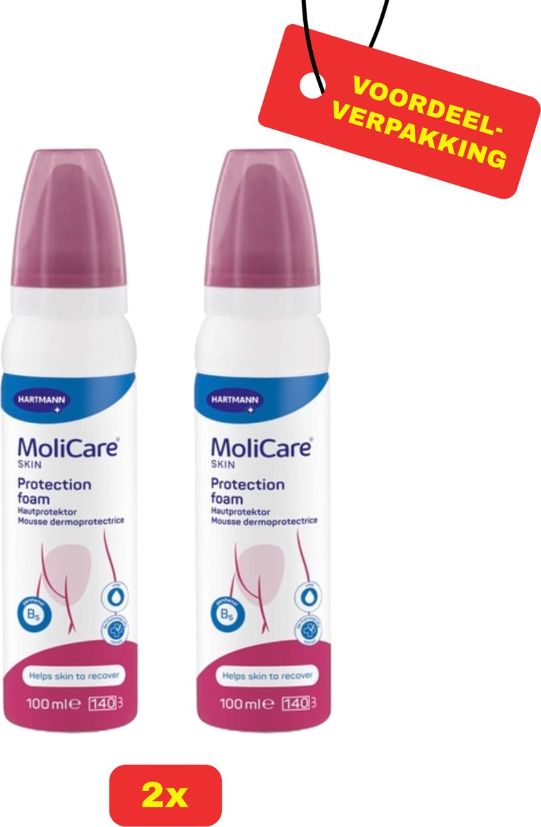 Goedkoopste 2X Molicare® Skin Protection Foam - 2 x 100ml - Voordeelverpakking!