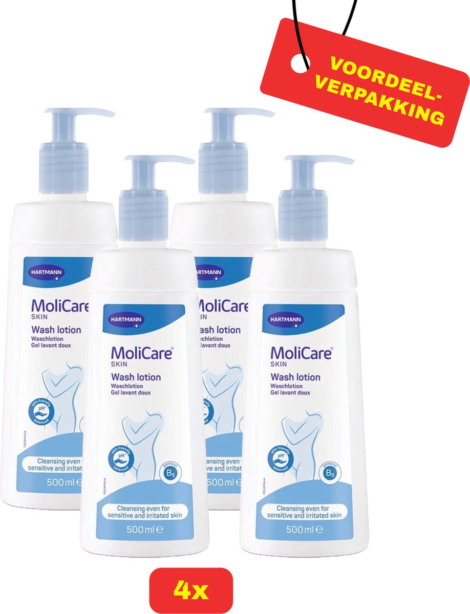 Goedkoopste 4X Molicare® Skin Waslotion - 4 x 500ml - Voordeelverpakking!