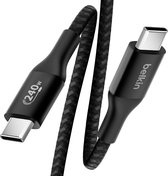 Bol.com Belkin USB-kabel C 240W BoostCharge Nylon Gevlochten 1m Zwart aanbieding