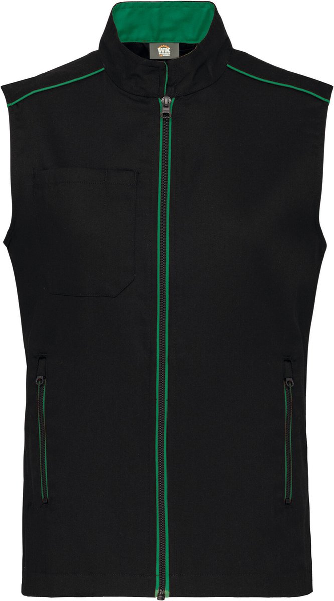 WK. Designed To Work Gilet Day To Day WK6148 - Black / Kelly Green - L