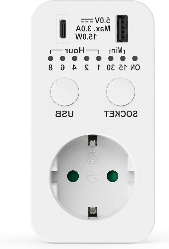 Point Contact Timer Stopcontact timer 230 V countdown-schakelstopcontact - programmeerbare ...