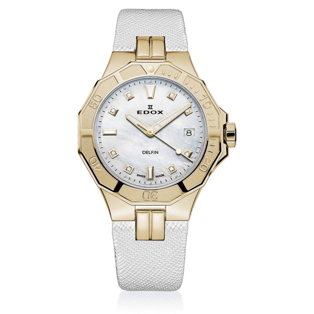EDOX Delfin The Original Diver Lady 53020-37JC-NADD vrouwen horloge