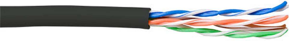 ACT EP590H CAT5E U/UTP Patchkabel Soepel Zwart - 100 meter