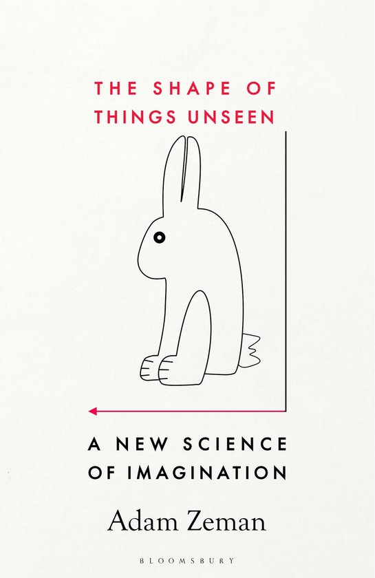 Couverture du livre 'The Shape of Things Unseen'. Avec un dessin stylisé d'un lapin et le texte 'A NEW SCIENCE OF IMAGINATION' par Adam Zeman.