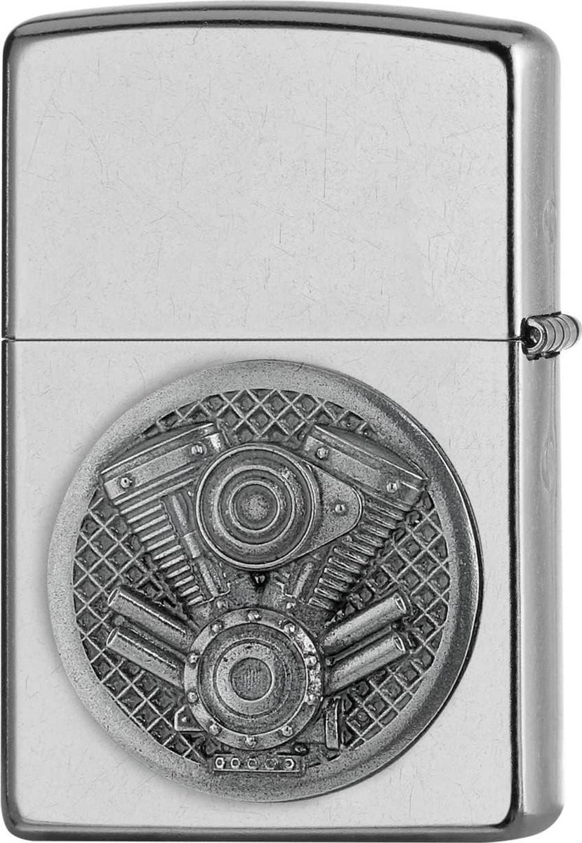 Goedkoopste Originele benzine stormaansteker - Lighter Street Chrome (motor TDV) met vlamregelaar