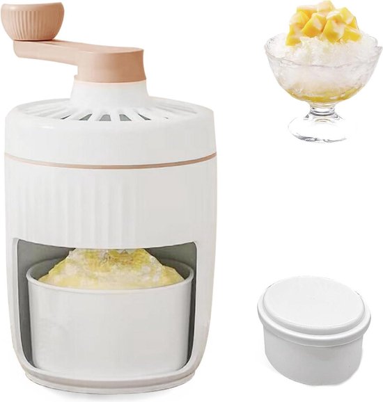 Handmatige roterende slush-ijsmachine - Slushie maker met ijsblokjesvorm - Handmatige ijscrusher met zwengel - BPA-vrij - Keukenapparaat Slush puppy machine