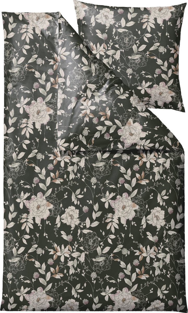 Södahl organic Garden Bloom Beddengoed 135 x 200 cm Forest green