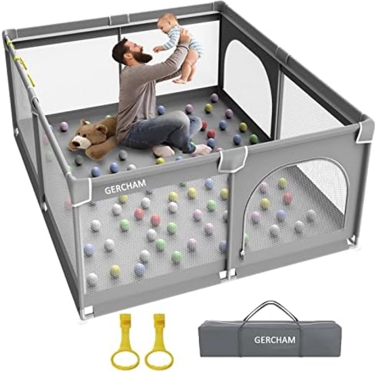 Parc Bébé Pliable Et Modulable - Centre D'Activités Avec Tapis, 16+2 Panneaux