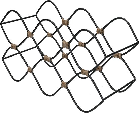 Decopatent® Wijnrek Van Bamboe Hout Voor 8 Flessen Wijn - Staand En Stapelbaar Wijnrek Mooi Wijnflessenrek Voor 8 Wijnflessen