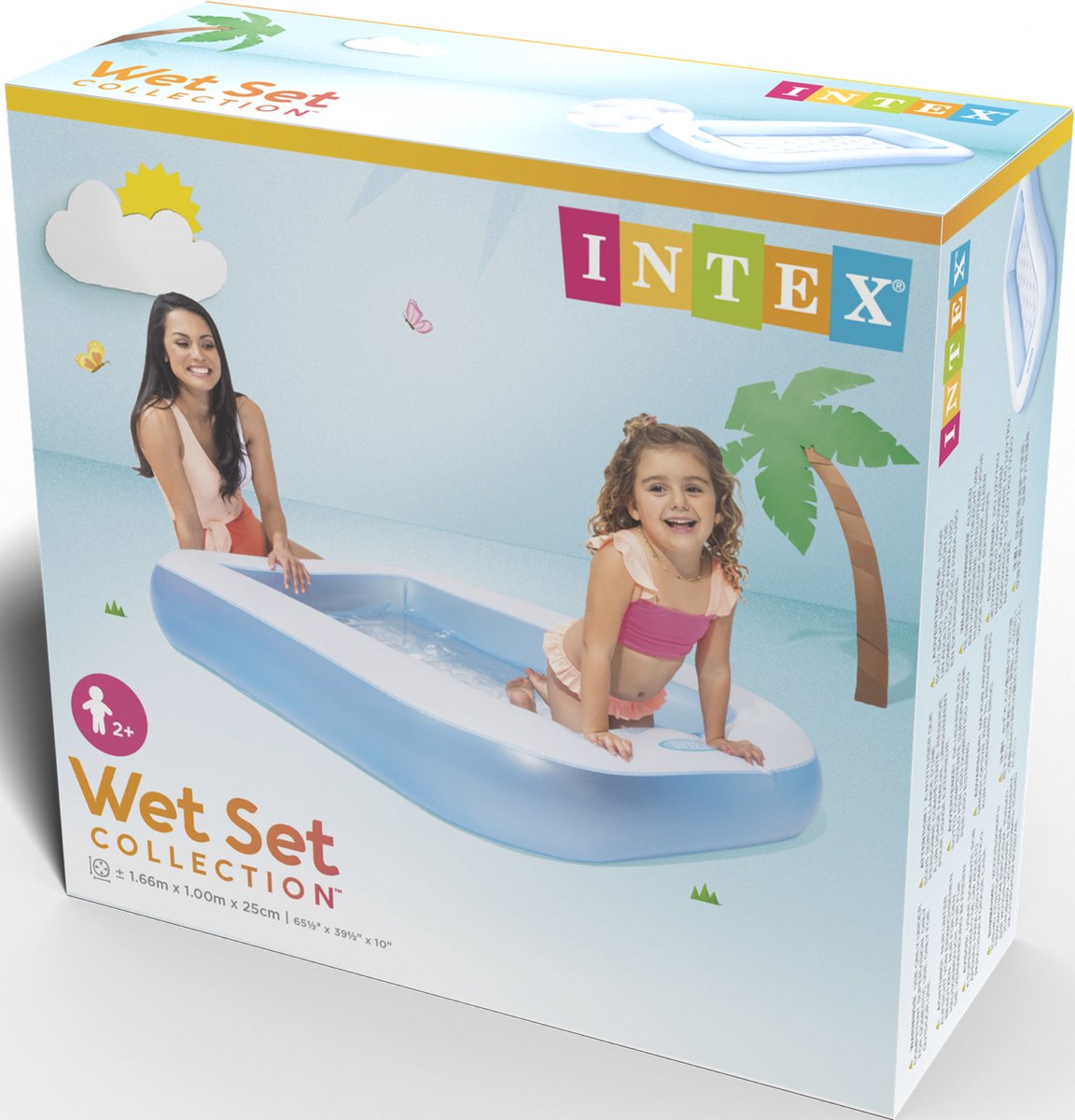 Intex Rechthoekig Opblaaszwembad Blauw - 166 x 100 x 25 cm — afbeelding 5