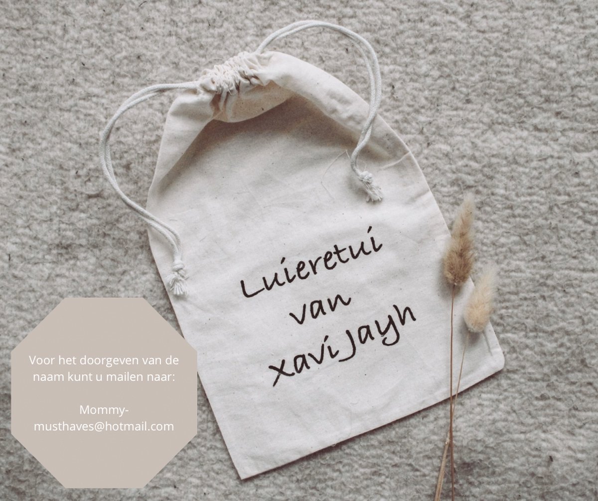 Goedkoopste luier etui - gepersonaliseerd - Mommy musthaves - organizer bag - opberger - multifunctioneel - tas - katoen - naturel - kraamcadeau - baby accessoire - babyshower
