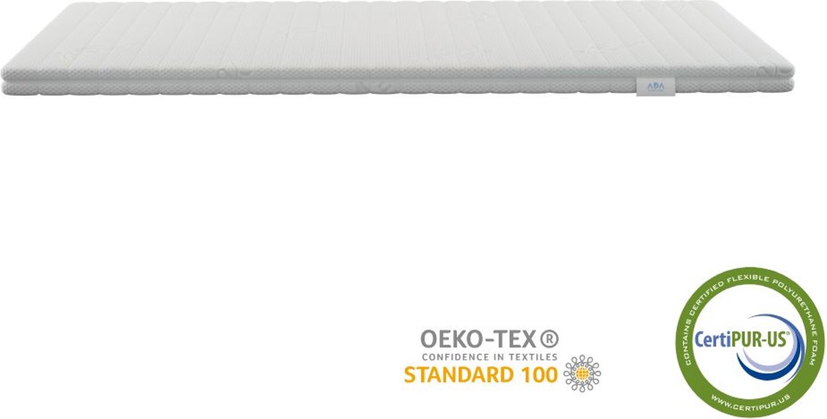 Topdekmatras - koudschuim topper 90x200 - 7 cm dik - HR50 koudschuim - hypoallergeen - afneembare en wasbare tijk - CertiPUR® en Okoetex gecertificeerd