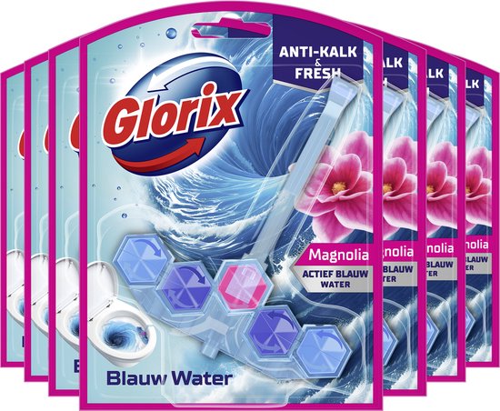 Glorix - WC blokjes - Magnolia - 7 Stuks - Voordeelverpakking
