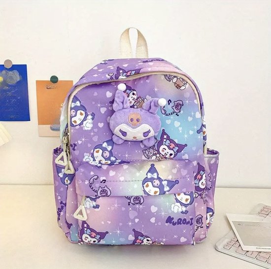 Hello Kitty Sanrio Kuromi rugtas met knuffel schooltas bol