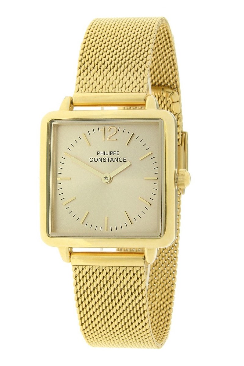 Horloge Optimal Goud Goud - Philippe Constance - Inclusief Batterij - Volledig RVS - Dames - Nikkelvrij