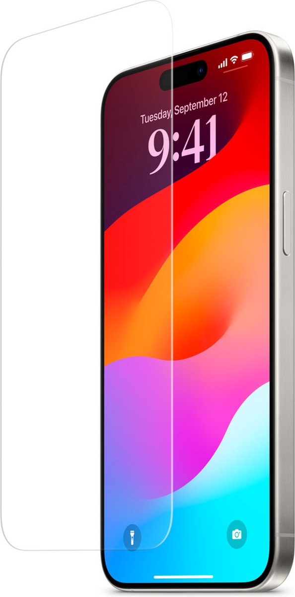 Screenprotector geschikt voor iPhone 15 Pro Max – Gehard Glas – Volledig dekend – Vingerafdruk vrij - Case vriendelijk