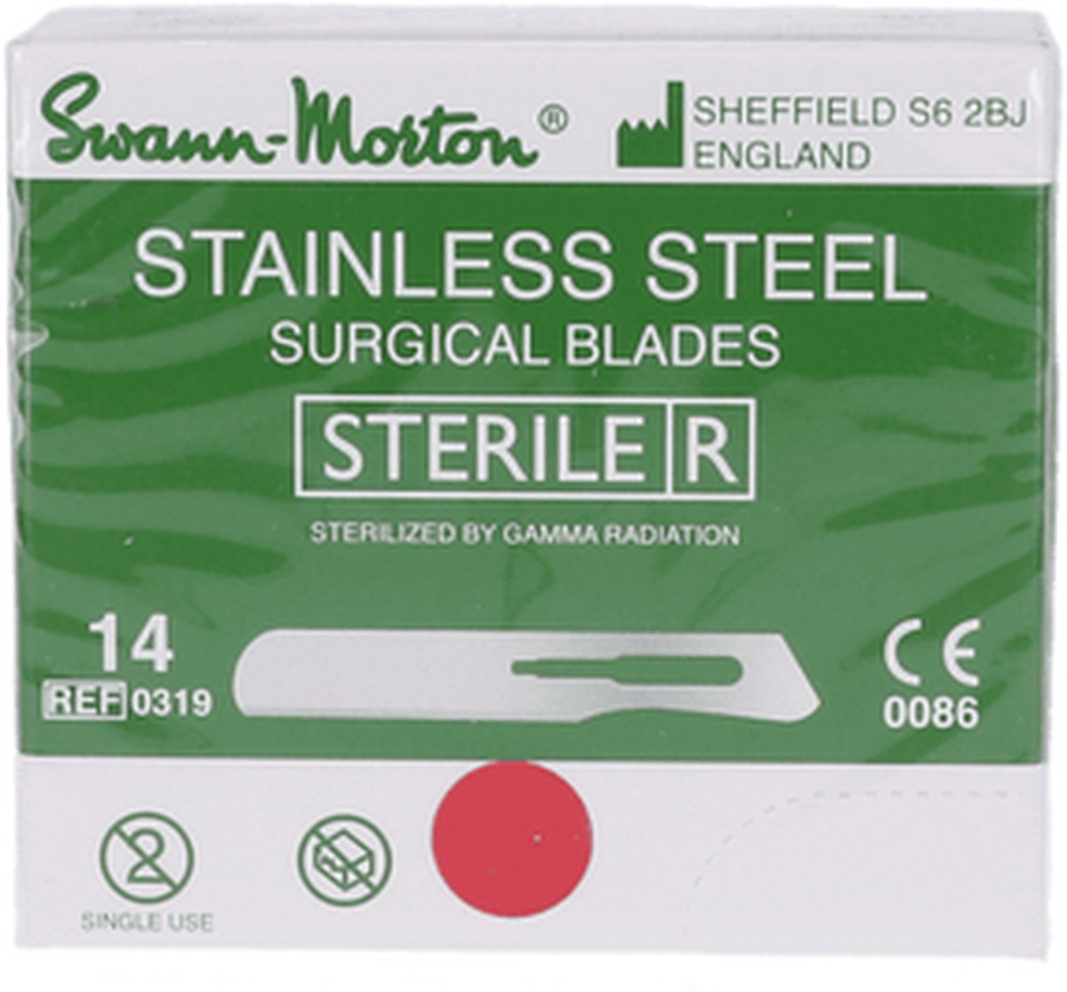 Swann Morton Mesje steriel #14 (groen) - 100st (0319)