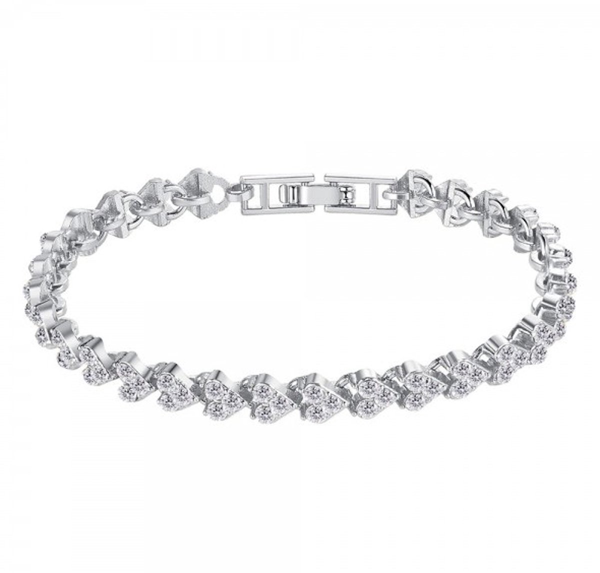 Blingbling armband - Strass steentjes - Handige kliksluiting - 18 centimeter - Damesdingetjes
