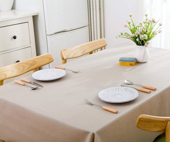 Enzyme Tablecloth 250x150cm - Beige main image 1