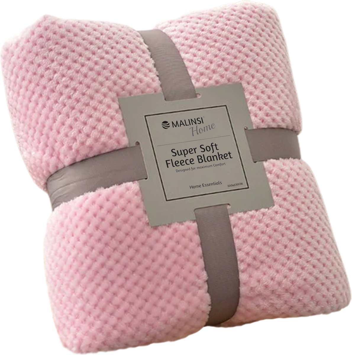 Malinsi® Fleece Deken - Roze - Dekentje - Plaid - Geschikt voor 220x240 - Fleecedeken - Cadeau voor Man & Vrouw