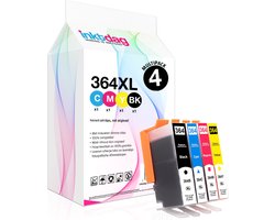 Inktdag inktcartridge voor hp 364 xl, hp 364xl inktcartridges, hp 364 inktcartridges van 4 stuks voor HP Photosmart 5510,5514,…