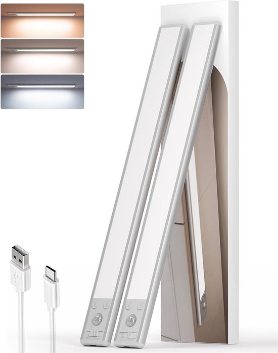 parlat LED Unterbau-Leuchte Siris, Bewegungsmelder, flach, je 50cm, je