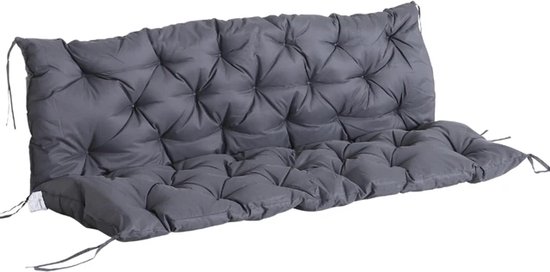 Schommelbank zitting vervanging, schommelbank zitting, reserve-schommel stoelhoes voor schommelbank, Vervangende hoes voor tuinstomel, duurzame 600D Oxford-stof (127×48×52cm,Grey