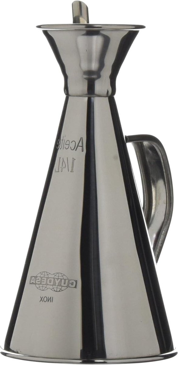 Keukenolie druppelaar - grijs - 1/4 liter - kookbenodigdheden - oliecontainer