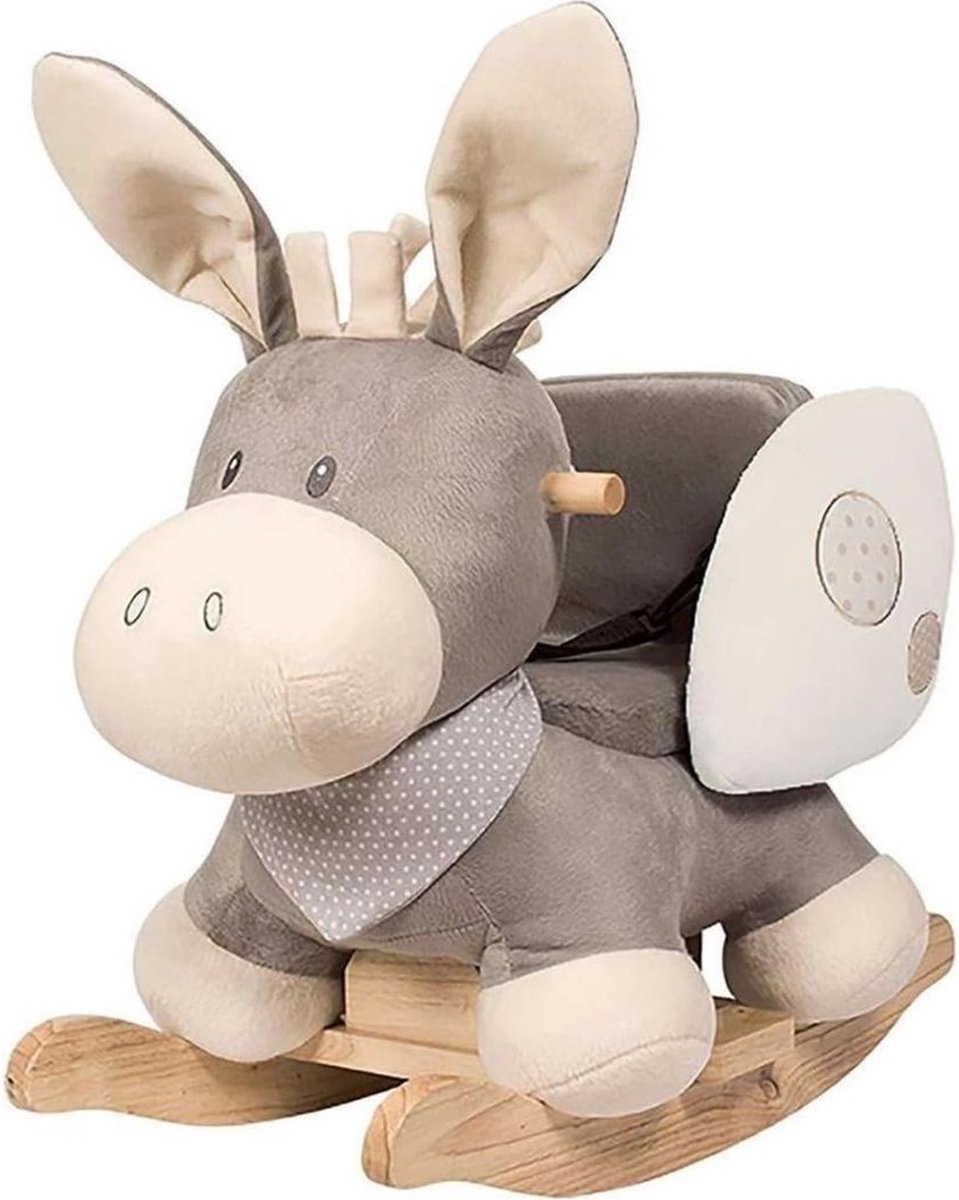 Hobbeldier Schommelpaard – Schommeldier Ezel Hobbelpaard Schommelstoel voor Kinderen Speelgoed 60 x 39 x 50 cm