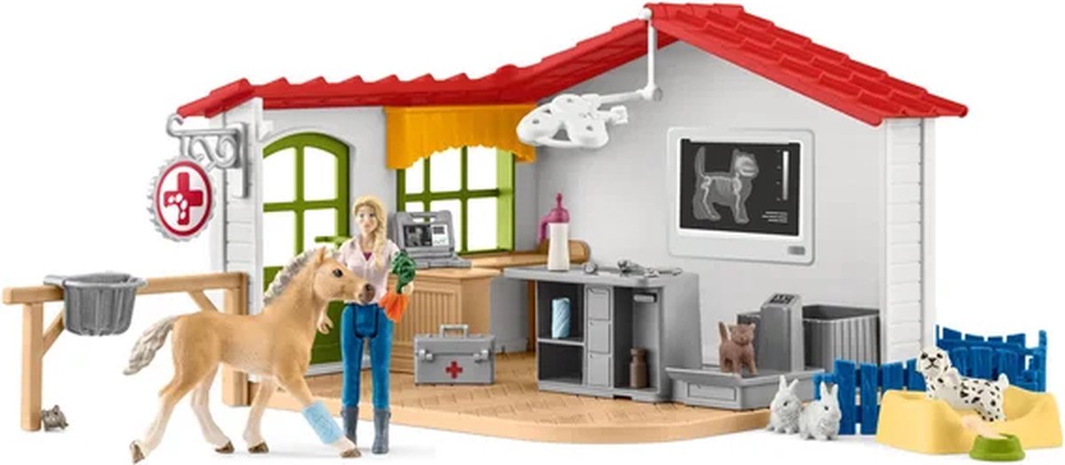 schleich FARM WORLD Speelfigurenset - Dierenarts Praktijk en Huisdieren - Kinderspeelgoed - vanaf 5 jaar - 27 Onderdelen - 42502 — afbeelding 14
