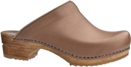 Clogs Sanita Wood Urban Open Dark Rot Damen | Clogsexperte
