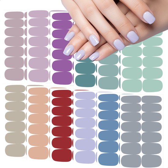 Foto: Renalux nail wraps xxl set 12 kleuren nailwraps nagelstickers nail art manicure maarliefst 12 kleuren