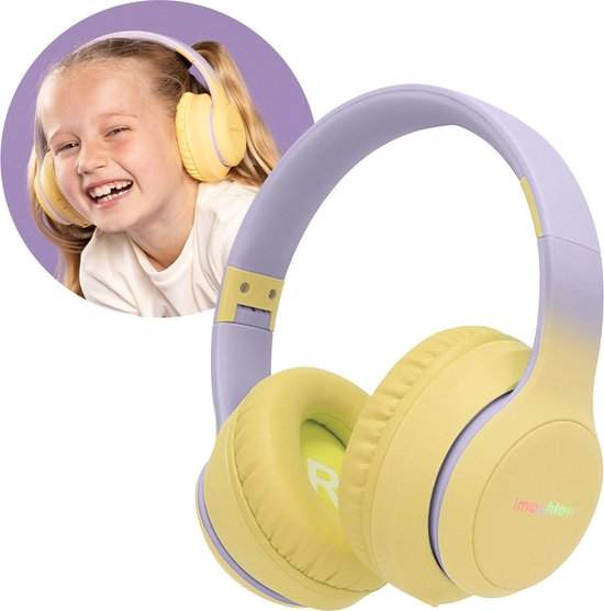 Afbeelding van imoshion Kinder Koptelefoon Bluetooth Geel met LED Review &