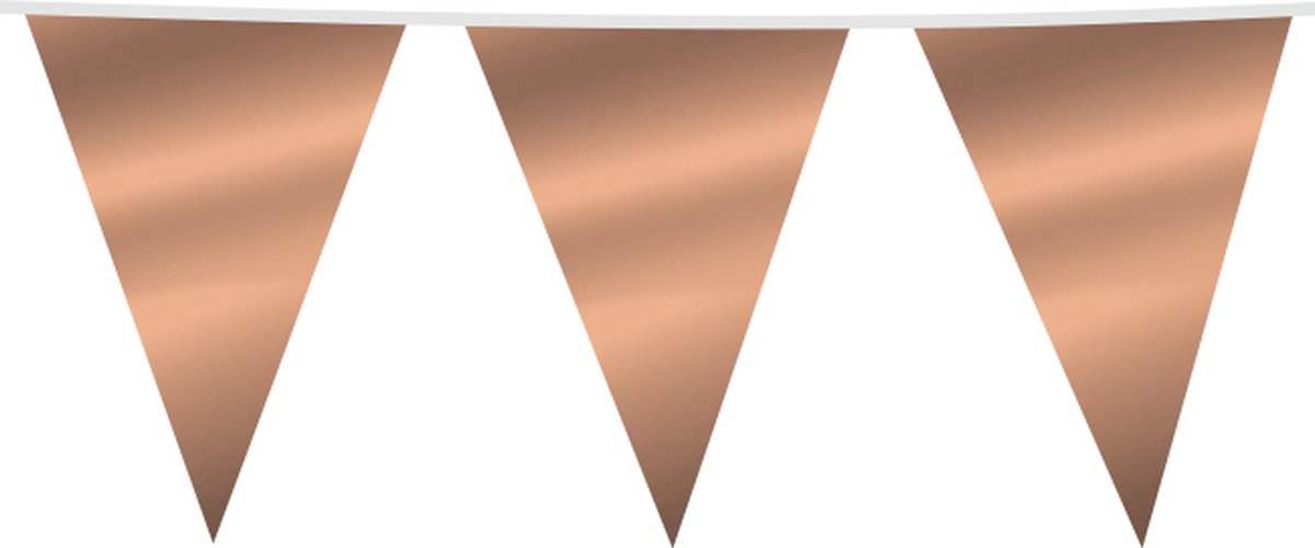 6x Giga Vlaggenlijn Rosé Goud 30x45cm 10 meter XXL - Verjaardag Feest Party Festival Poolparty Decoratie