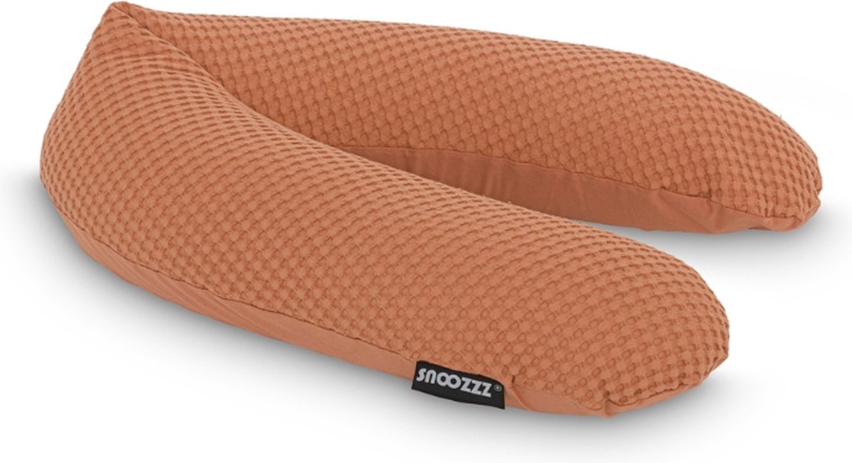 Goedkoopste Snoozzz Zwangerschapskussen Zijslaapkussen Lichaamskussen Premium kwaliteit - 185 cm - microparel vulling - luxe draagtas - Wafel Savanna