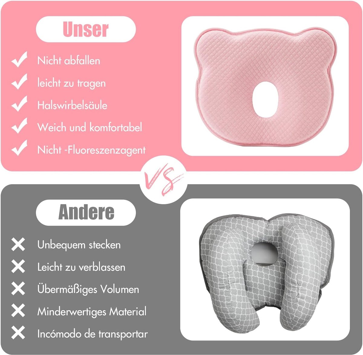 Babykussen - 100% natuurlijke materialen - getest op schadelijke stoffen