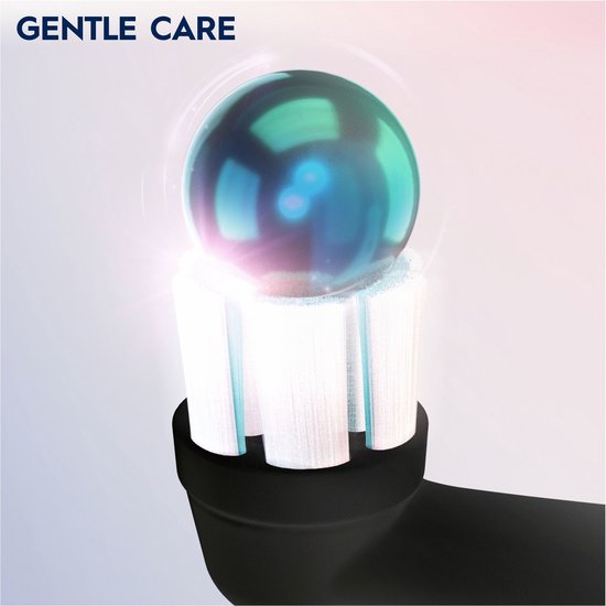 Oral-B iO Gentle Care Zwarte Opzetborstels voor Tandenborstel - 2 Stuks - Zachte Reiniging voor Gevoelige Tanden en Tandvlees