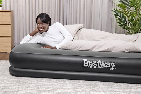 Opblaasbaar bed - BESTWAY - 2-zits matras - 203 x 152 x 36 cm - Geïntegreerde elektrische pomp — afbeelding 3